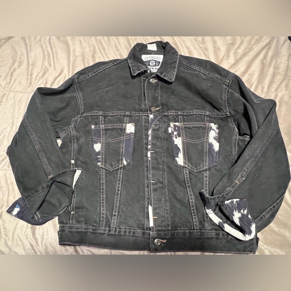Levi's Other - Levi Strauss Silver Tab Vintage Black Denim Jacket with Cow Print Size Medium